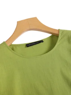 Women Solid Short Sleeve Crew Neck Casual Dress -Zanzea Shop ccc995ff 31d2 4151 b358 e4b396ae1c24