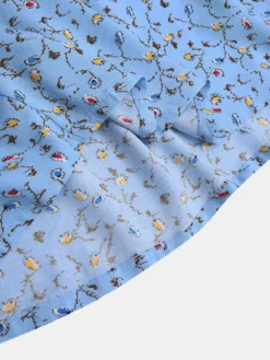 Women Ethnic Floral Print Patchwork Puff Long Sleeves O-neck Dress -Zanzea Shop cdd61062 72fe 45db b8cc 5f4a9a5bc8de