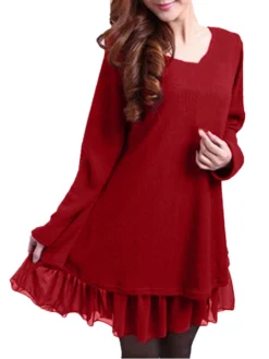 Casual Chiffon Patchwork Back Bow Double Layer Flared Blouse -Zanzea Shop ceecc727 1fb4 4553 a19c e98de7126cac