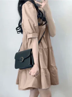 Puff Sleeve Square Collar A-line Solid Casual Dress 23 Puff Sleeve Square Collar A-line Solid Casual Dress -Zanzea Shop cfb62de3 87a5 47dc 84fe b5b6c4c770f0