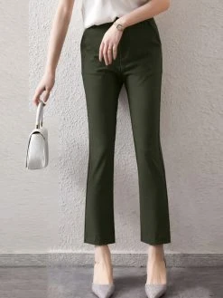 Solid Zip Front Casual Pants For Women -Zanzea Shop d16e8f43 a80b 44ae b0a6 fb11490d2e61