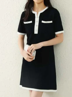 Contrast Pocket Short Sleeve Notch Neck Casual Dress 18 Contrast Pocket Short Sleeve Notch Neck Casual Dress -Zanzea Shop d3794c6d 0b45 4a1e 879d 973adfc29c61