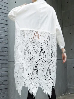 Lace Crochet Long Sleeve Irregular Trim Plus Size Long Shirt 13 Lace Crochet Long Sleeve Irregular Trim Plus Size Long Shirt -Zanzea Shop d37cb3fc 9d28 43da 954d 7fb0b73d055b