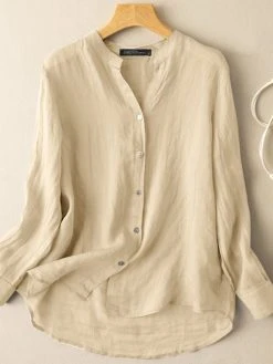 Solid Long Sleeve Button Front Casual Women Blouse -Zanzea Shop d3c33cbf e8a6 4140 bc24 409bb17fbff6