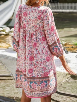 Bohemian Floral Print V-neck Dress For Women 14 Bohemian Floral Print V-neck Dress For Women -Zanzea Shop d489f5a1 2808 4835 8328 b82a8e817103