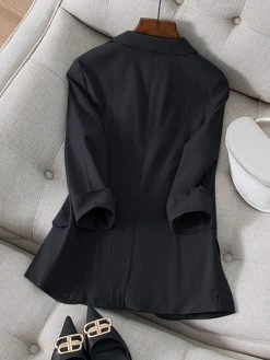 Solid Pocket 3/4 Sleeve Lapel Blazer For Women 11 Solid Pocket 3/4 Sleeve Lapel Blazer For Women -Zanzea Shop d5cbf9fd a245 49e9 b7c2 e902c775277d