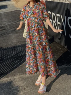 Cottagecore Calico Pocket Puff Sleeve Casual Maxi Dress 10 Cottagecore Calico Pocket Puff Sleeve Casual Maxi Dress -Zanzea Shop d80cc5db 24d6 4cbf 9f9e 108ee3463018