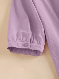 Solid Pocket Button Front Lapel 3/4 Sleeve Loose Blouse -Zanzea Shop dc389c1a 2b79 4924 bee8 75a5055cff66