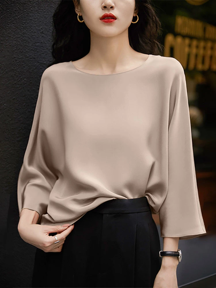 Solid Raglan Sleeve Crew Neck T-shirt For Women 4 Solid Raglan Sleeve Crew Neck T-shirt For Women - Image 4