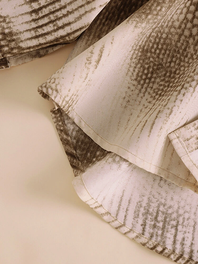 Women Snake Skin Print Long Sleeve Lapel Shirt 7 Women Snake Skin Print Long Sleeve Lapel Shirt - Image 7