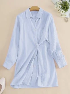 Stripe Long Sleeve Pocket Button Front Lapel Loose Shirt 18 Stripe Long Sleeve Pocket Button Front Lapel Loose Shirt -Zanzea Shop de308ab9 1753 4606 a01b 8842be7224cc