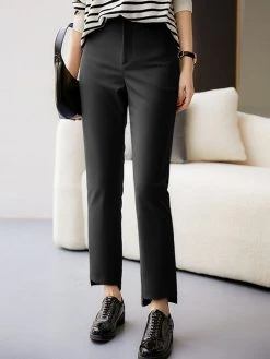 Women Solid Pocket High-low Hem Tailored Pants 10 Women Solid Pocket High-low Hem Tailored Pants -Zanzea Shop dea6921b 7dde 4459 88a6 0d97ef848ed0
