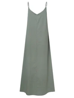 Solid V-neck Straps Plus Size Casual Long Dress -Zanzea Shop e07eca4f 75e6 41c0 a4a3 f076048386a4