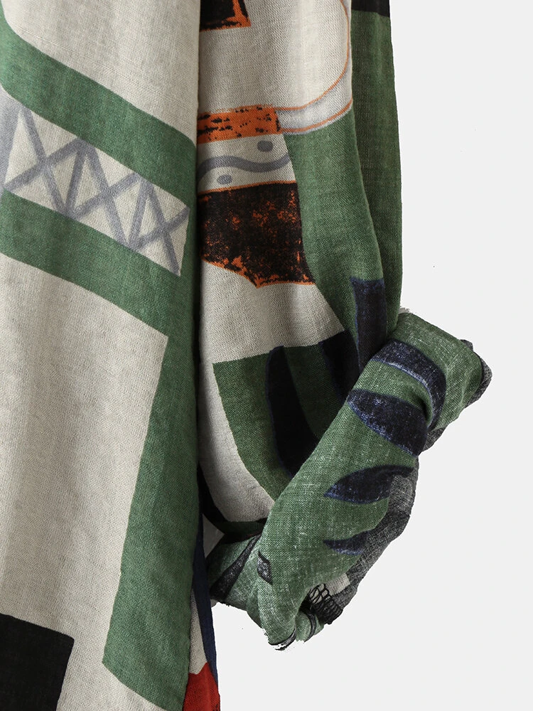 Plaid Loose Stand Collar Long Sleeve Casual Print Dress For Women 7 Plaid Loose Stand Collar Long Sleeve Casual Print Dress For Women - Image 7