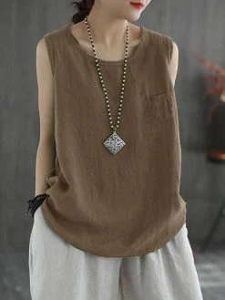 Women Solid Crew Neck Cotton Sleeveless Tank Top 12 Women Solid Crew Neck Cotton Sleeveless Tank Top -Zanzea Shop e3613272 2141 44a2 b38f 2b379a905717