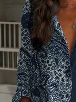 Women Ethnic Paisley Print Patchwork Half Button Longline Shirt -Zanzea Shop e424cd85 9c12 41dc bd36 5fd0bf8cd49d