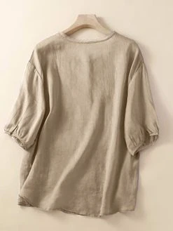 Women Lace Trim Plain Button Up Cotton 3/4 Sleeve Shirt 15 Women Lace Trim Plain Button Up Cotton 3/4 Sleeve Shirt -Zanzea Shop e44c873d d04e 4c13 b04e 6e06f647b139