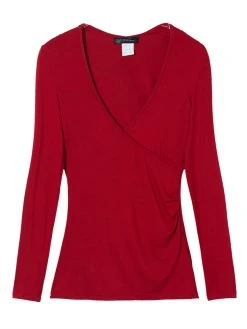 Women Stretchy Long Sleeve Deep V Neck Front Cross Pure Color T-shirt -Zanzea Shop e5666bae e8bc 44ce b963 f1601817305a