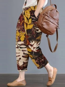 Leaves Print Pocket Loose Vintage Pants For Women 11 Leaves Print Pocket Loose Vintage Pants For Women -Zanzea Shop e5b67fcf e7d7 41ca 8271 72aae7f045f9