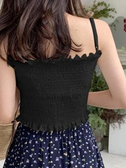 Shirred Adjustable Strap Solid Lettuce Edge Sexy Cami 21 Shirred Adjustable Strap Solid Lettuce Edge Sexy Cami -Zanzea Shop e8d7ecee 0bef 4aa0 8163 f8b26c72c028