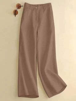 Solid Pocket Wide Leg Pants For Women -Zanzea Shop e9a5ece5 9167 4912 8b7a e604f55364f3