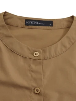 Casual O-neck Puff Sleeve Plus Size Pleated Shirt For Women -Zanzea Shop ea80ce59 8b8b 4411 8d1a 224d652995aa