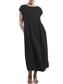 Solid Color Short Sleeve Plus Size Casual Dress 16 Solid Color Short Sleeve Plus Size Casual Dress -Zanzea Shop eca9be0d 65bd 4120 9450 09c6323eb9d3