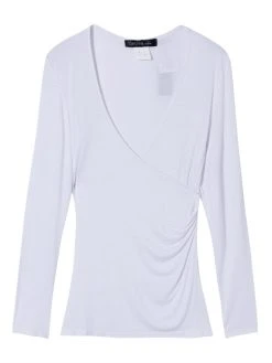 Women Stretchy Long Sleeve Deep V Neck Front Cross Pure Color T-shirt -Zanzea Shop ef034f21 b935 4928 8ffa 2a12464cd8ef