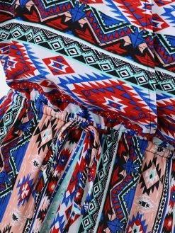 Women Bohemian Geometric Print V-Neck Short Sleeve Jumpsuit -Zanzea Shop efecfe44 c0e2 4e8a 89a5 5b008000b28a