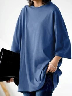 Solid Crew Neck Loose Casual 3/4 Sleeve T-shirt 13 Solid Crew Neck Loose Casual 3/4 Sleeve T-shirt -Zanzea Shop f0a9aeaf 6031 4b51 bb9a 22014a555fcd