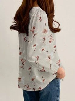 Women Allover Floral Print Crew Neck Long Sleeve Blouse 9 Women Allover Floral Print Crew Neck Long Sleeve Blouse -Zanzea Shop f1a3a605 e6b0 4289 b1d8 c7d691578497