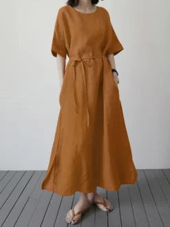 Solid Slit Pocket Half Sleeve Loose Dress With Belt 19 Solid Slit Pocket Half Sleeve Loose Dress With Belt -Zanzea Shop f3bd5c52 0b95 4398 bdb1 bb9dc9b7d5e7
