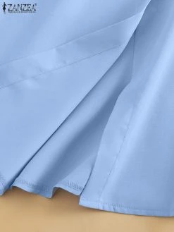 Solid Long Sleeve Lapel Button Front Long Shirt -Zanzea Shop f4dddfb9 6622 4520 8e88 1ab31a0b8c56