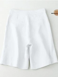 Solid Pocket Button Casual Loose Shorts -Zanzea Shop f5bb802b 5e49 485f 96a6 cd3fb94f836d