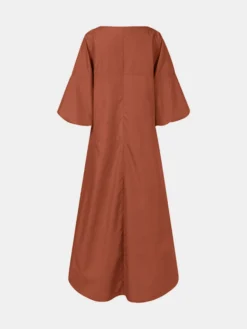 Solid Color Puff Sleeve Patchwork Casual Long Sleeve Dress For Women -Zanzea Shop f67c03fb 6ea3 40cb 8506 9d044b3e7ad6