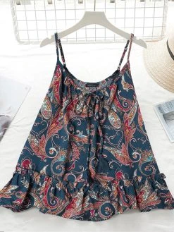 Paisley Print Spaghetti Strap Cami For Women -Zanzea Shop f7f5e0db 5c66 46f6 b487 6cc45123658b