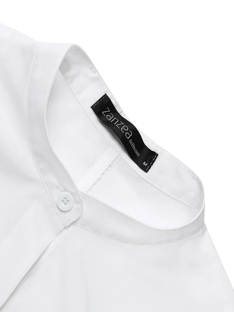 Lace Crochet Long Sleeve Irregular Trim Plus Size Long Shirt 9 Lace Crochet Long Sleeve Irregular Trim Plus Size Long Shirt - Image 9