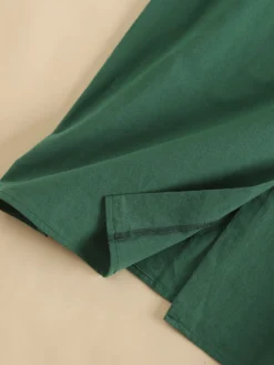 Solid Silt Hem Pocket Keyhole Back Half Sleeve Dress -Zanzea Shop f8afc8b6 9a5d 4028 a3da 3e48a0916151