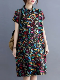 Cottagecore Letter Plaid Print Pocket Button Cotton Lapel Midi Dress -Zanzea Shop fb07cae5 3a8a 4411 b5fe ceab9b0d1b3d