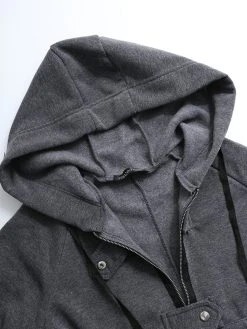 Women Zipper Long Sleeve Irregular Hem Hooded Coat -Zanzea Shop fb1d43c8 49ee 461f 880e 9989c1130771