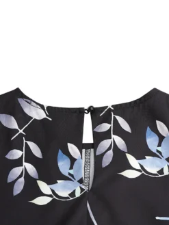 Leaves Print O-neck Long Sleeve Casual Muslim Dress For Women -Zanzea Shop fdd09691 0b8c 4c17 9697 af6f53e0cf42