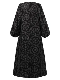 Print O-neck Puff Sleeve Plus Size Casual Dress For Women 13 Print O-neck Puff Sleeve Plus Size Casual Dress For Women -Zanzea Shop fe949689 3221 4342 993c a96467cb4407